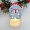 Night Lights 1pc Iron Plastic Led Candle Light Reusable Christmas Tree Snowman Bell String Home Lamp For Decoration