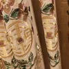Kurtyna haftowana starsza ludu w chińskim stylu kawy Zasłony kolorowe do sypialni luksusowy wystrój domu