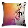 Pillow Music Piano Keyboard Printed Cover Decor Chair Sofa Seat Car Decorative Pillowcase Home House Bedroom Friend Kids Gift