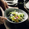 ボウルズ日本のレトロクリエイティブセラミック食器サラダボウルパスタフルーツディープスーププレート家庭野菜大型b