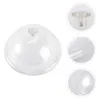 Rangement de cuisine 1Pc Acrylique Rond Couverture Alimentaire Durable Tente Isolation Couvercle Pour La Maison Pain Dessert Plat Transparent (8 pouces