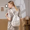 Sacs d'école 2023 Femmes Sacs à dos Mode Voyage Petit Anti-vol Blanc Mignon Femme Cuir Lady's pour