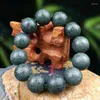 Bracelets en perles de Jade Hetian véritable pour hommes, bijoux en pierre naturelle, chapelet de noël, certificat