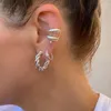 Boucles d'oreilles cerceau CRMYA luxe Simple métal géométrique or rempli torsadé pour les femmes gros cerceaux mode 2023 bijoux tendance