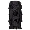 Skirts Gothic Steampunk Adjustable Asymmetrical Ruffle Front Short Back Long Lace For Women