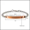 Bracelets de charme Titane Acier Son Roi Sa Reine Bête Beauté Lettrage Couronne Amour Couple Bracelet Pour Hommes Femmes S Bijoux De Mode Dr OT925