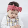 Nieuwe kleuren baby lint hoofdbanden imitatie kasjmier boog elastische zachte pasgeboren hoofdband voor meisje kinderen tulband kinderjaren haaraccessoires 1401