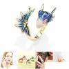 Cluster Ringe Modeschmuck Emaille Glasur Farbe Black Knight Dragon Öffnungsring Damen Einstellbar Drop Lieferung DHN0T