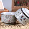 Bols 10 pièces/ensemble Style classique coréen 4.25 pouces bol de riz en céramique peinture à la main santé Simple ménage soupe de nouilles cuite