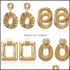 Bengelen kroonluchter vintage oorbellen groot voor vrouwen verklaring geometrische gouden kleur metaal hanger trend mode sieraden 517 Q2 dro dhycr