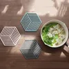 Table Mats & Pads Silicone Tableware Insulation Mat Cup Hexagon Pad Heat-insulated Bowl Placemat Home Decor DesktopMats PadsMats