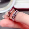 Bagues en grappe bijoux mode bague en argent 925 rubis pour femme de bureau 2 2mm naturel