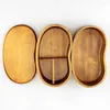 Servis uppsättningar apanesiska bento lådor lunchlådor japanska dubbla lager naturligt trä för barn vuxna picknick kontor scho