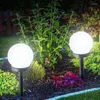 2 pezzi di luci solari da giardino lanterna di potenza esterna decorazione del cortile illuminazione per lampada da terra per prato da giardino impermeabile