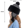 Berets Women Winter Est Outdoor Warm Fluffy Fleece Hats Faux Fur Earflap Ski Cap Casual Ear Protector Cover