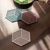 Table Mats & Pads Silicone Tableware Insulation Mat Cup Hexagon Pad Heat-insulated Bowl Placemat Home Decor DesktopMats PadsMats