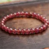 Strand 6mm naturlig äkta Strawberry Quartz ädelstenar Stone Crystal Stretch Woman Lady Round Bead Armband Drop