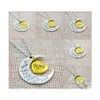 Pendentif Colliers Mode Femmes Collier Lune Coeur Je T'aime À L'arrière Pour La Famille Lien Chaîne Partie Accessoires Drop Delivery Otgpo