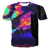 T-shirts pour hommes 2023 T-shirt d'été et impression dynamique 3D géométrique respirant haut Vertigo tendance couple S-6XL