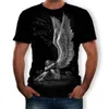 Heren T-shirts Twee Duizend Negentien Trend Zomer Dunne sectie Man Angel 3D Digitaal printen T-shirt met korte mouwen