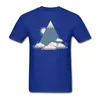 Heren t shirts mannen cloud mountain t -shirt muziek grafische gele T -stukken voor korte mouwen goed