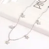 Chains Teamer Star Pentagram Necklace For Women Stainless Steel Choker Never Fade Pendant Korean Fashion Minimalist JewelryChains