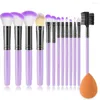 Makeup Brushes 13 Pcs Set Cosmetics Concealer Brush Blush Powder Eye Shadow Kabuki Foundation Sponge Beauty Tools