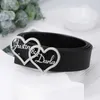 Cinture Fibbia per cintura personalizzata Double Love Nome personalizzato Moda Regalo di lusso in acciaio inossidabile di alta qualità per la fidanzata