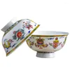 Tigelas tigelas tigela de arroz autêntico jingdezhen sofisticado de porcelana branca sopa de sopa de cerâmica vintage ramen contêiner em casa artesanato de utensílios domésticos