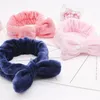 Makeup Brushes Flannel Cosmetic Headbands Soft Bowknot Elastic Hair Band Hairlace For Washing Face Shower Spa ToolsMakeup