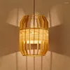 Pendelleuchten Massivholz Lichter Nordic Wohnzimmer Bar Stand Käfig Lampe Amerikanische Rustikale Schlafzimmer Droplight Haus Ya72932