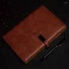Bureau affaires cahier bloc-notes Journal couverture en cuir mode boucle magnétique relié carnet de notes papeterie cadeau