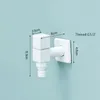 Bathroom Sink Faucets 1PC Brass White Bibcock Balcony Toilet Mop Pool Tap Short Washing Machine Faucet Single Cold Quick Open Thread