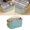 Dinware sets 304 roestvrijstalen thermische lunchboxmedewerker Bento Layer Student Children Storage Container