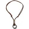 Chains Pcs Tag Style Dog 68 Cm Pendant With Chain & 1 Men Leather Cord NecklaceChains