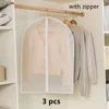 Storage Boxes Thicken Clothes Hanging Dust Cover Home Suit Coat Bag Waterproof Dress Protector Case Organizer 3 Pieces