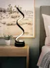 Lampes de table Moderne LED Spirale Lampe Courbe Bureau Chevet Dimmable Liseuse Ligne Rechargeable Lumières Chambre Décoration Lampen