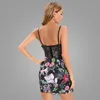 Sukienki swobodne letnie kobiety seksowne backless v camisole szczupła bandaż sukienka Rayon elegancka koronkowa moda składa rękawe gabila