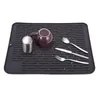 Table Mats Heat Resistant Draining Tableware Silicone Mat Placemats Dish Drying Placemat Kitchen Dishwaser Cushion Pad