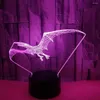 Lampes de table Ptérosaure 3D Night Deco Coloré Touch LED Lampe de bureau visuelle Cadeau Ambiance Stéréo