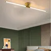 Plafonniers minimaliste lampe chambre chevet créatif Led allée Simple moderne longue bande salon luminaires