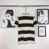 Men's Polos designer New black and white striped polo shirt in spring summer Short sleeve T for men women FBWQ