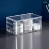 Opbergdozen huishoud item slaapkamer kaptafel transparante acryl make -up lade organisator palet lippenstift doos