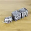 Boîtes de rangement Born Baby Keepsake Gift First Tooth And Curl Metal Artcraft Trinket Box Vintage Elephant Design