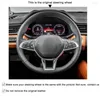 Крышка рулевого колеса вручную шью черную искусственную кожаную крышку для Clio 5 (v) 2023-2023 Caplur 2 2023