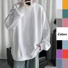 Herrtröjor 2023 Autumn baggy sweatshirt herr crewneck hip hop lossa pullover unisex koreansk mode all-match multicolor tops