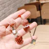 Boucles d'oreilles en peluche flore fleur de cerise rouge exquise étalon pour femmes engagement de mariage bijoux cadeau lustre