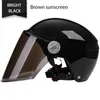 Casques de moto Casque ABS Scooter électrique Été Hommes Femmes PC Lens City Commute Riding Protective