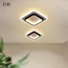 Plafonniers Nordic K9 Cristal Moderne Carré Rectangle Luminaires Balcon Porche Restaurant