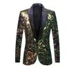 Abiti da uomo Blazer Colletto in pile Fashion Flash Slim Paillettes Blazer Host Bar Spettacoli Giacche personalizzate Terno Masculino Argento